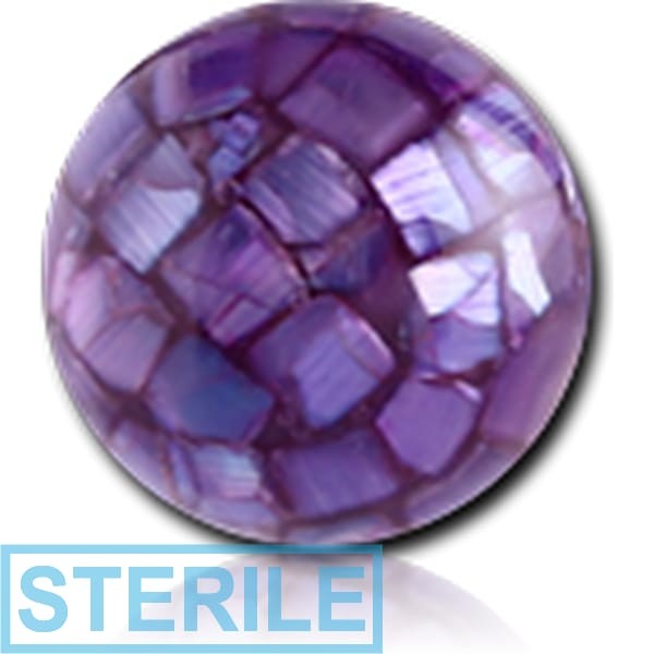 STERILE EPOXY COATED SYNTHETIC MOTHER OF PEARL MOSAIC MICRO BALL