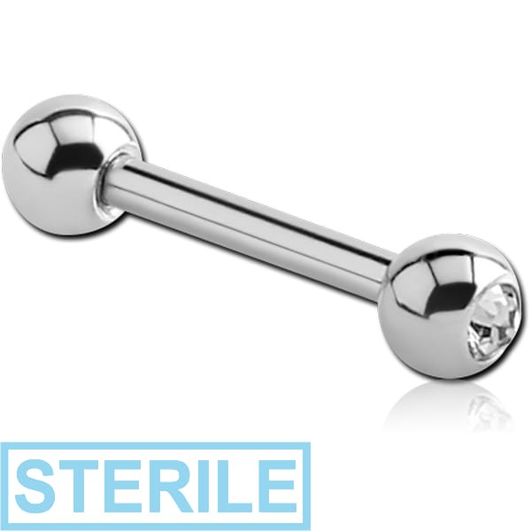 STERILE SURGICAL STEEL JEWELLED MICRO BARBELL