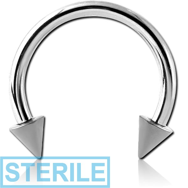 STERILE SURGICAL STEEL MICRO CIRCULAR BARBELL WITH CONES