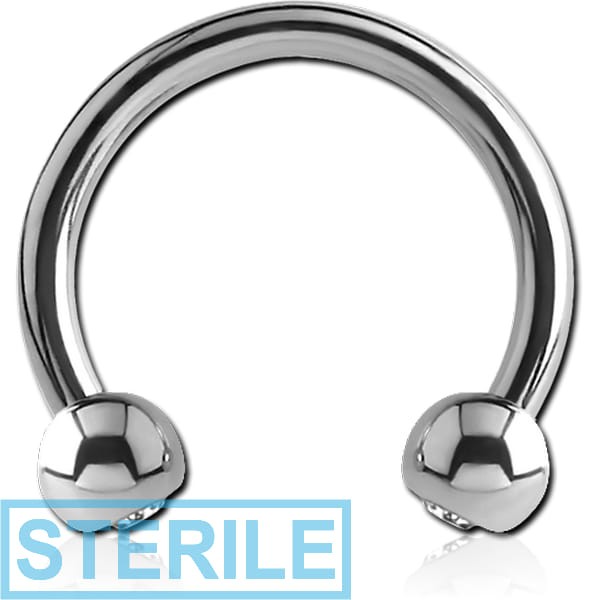 STERILE SURGICAL STEEL DOUBLE JEWELLED MICRO CIRCULAR