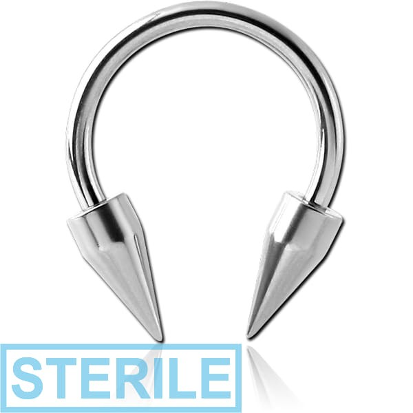 STERILE SURGICAL STEEL MICRO CIRCULAR BARBELL WITH SPIKES