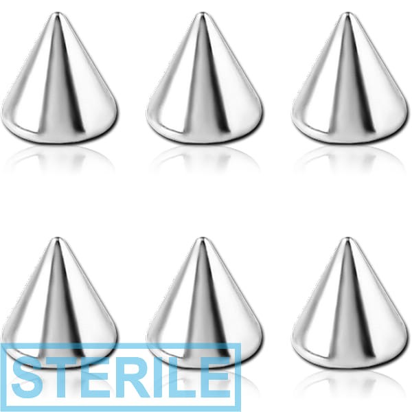 PACK OF 6 STERILE SURGICAL STEEL MICRO CONES
