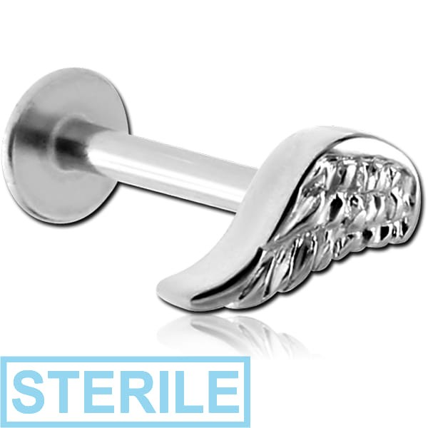 STERILE SURGICAL STEEL MICRO LABRET WITH ATTACHMENT - WING
