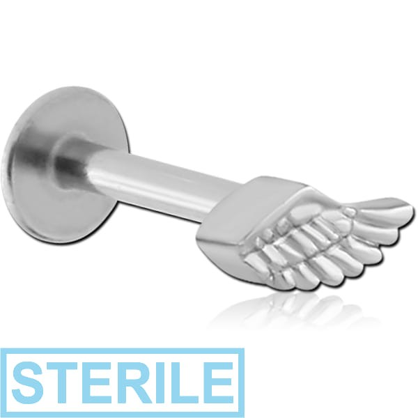 STERILE SURGICAL STEEL MICRO LABRET WITH ATTACHMENT - WING
