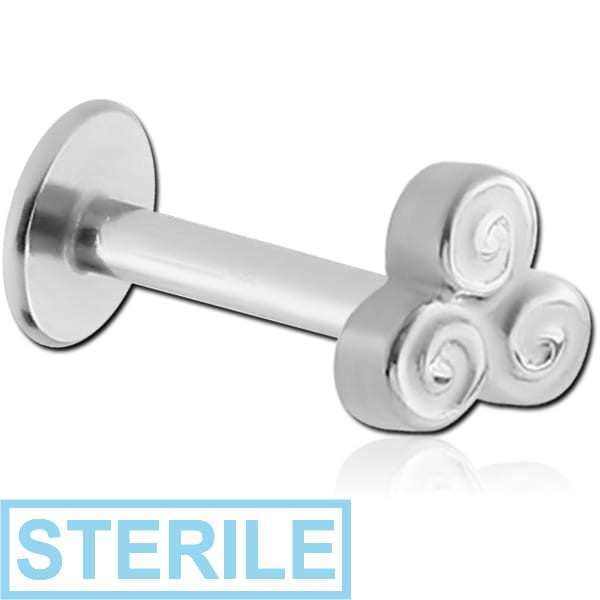 STERILE SURGICAL STEEL MICRO LABRET WITH ATTACHMENT - TRISQUEL