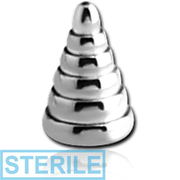 STERILE SURGICAL STEEL RIBBED CONE