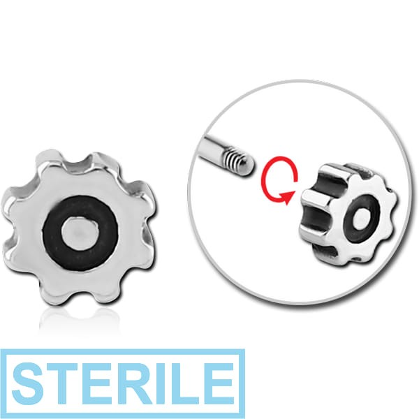 STERILE SURGICAL STEEL MICRO THREADED GEAR HEAD ATTACHMENT
