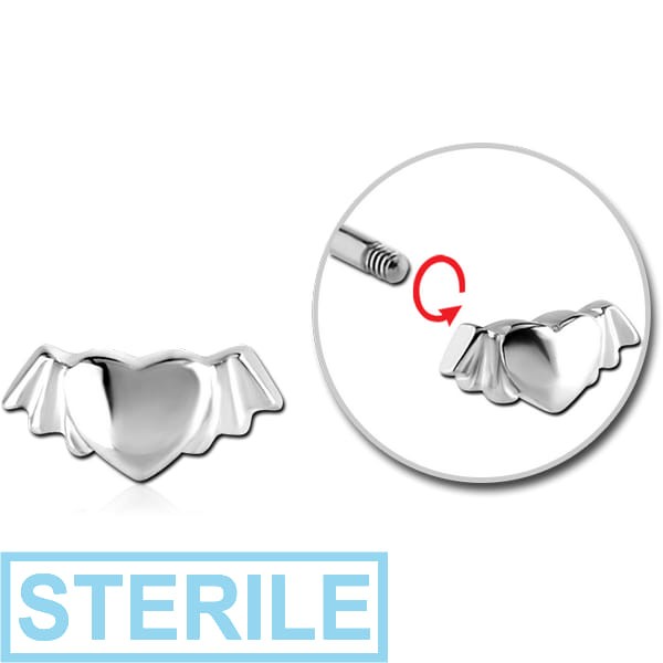 STERILE SURGICAL STEEL MICRO THREADED WINGED HEART ATTACHMENT
