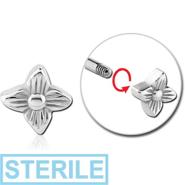 STERILE SURGICAL STEEL MICRO THREADED ATTACHMENT - FLOWER