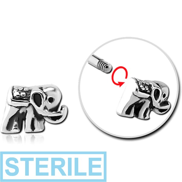 STERILE SURGICAL STEEL MICRO ATTACHMENT FOR 1.2MM THREADED PINS - ELEPHANT