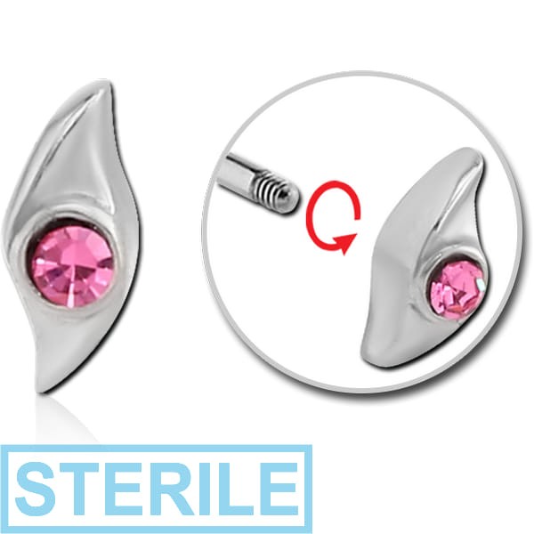 STERILE SURGICAL STEEL MICRO THREADED JEWELLED ATTACHMENT