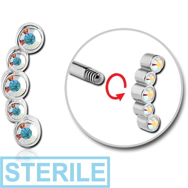 STERILE SURGICAL STEEL MICRO THREADED 5 JEWELS ATTACHMENT