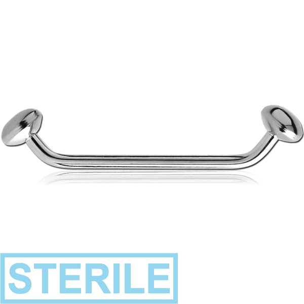 STERILE TITANIUM 45 DEGREE OPEN STAPLE MICRO BARBELL WITH DISCS