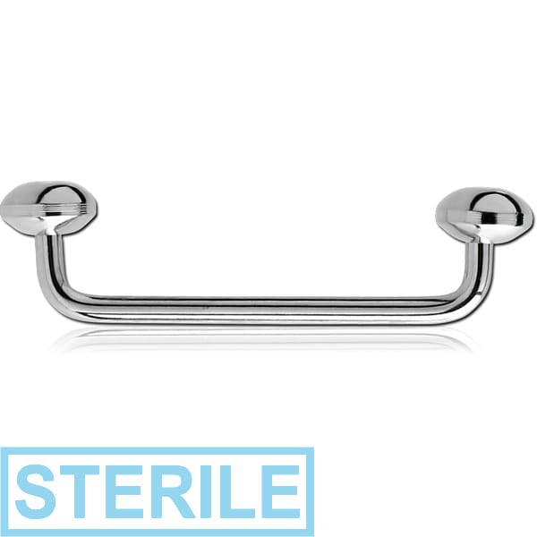 STERILE TITANIUM 90 DEGREE STAPLE MICRO BARBELL WITH DISCS