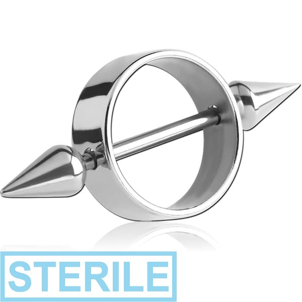 STERILE SURGICAL STEEL NIPPLE SHIELD WITH ROUND SPIKES