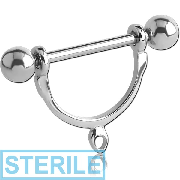 STERILE SURGICAL STEEL NIPPLE STIRRUP WITH HOOP