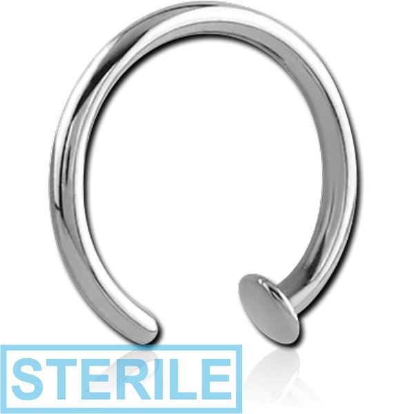 STERILE SURGICAL STEEL OPEN NOSE RING