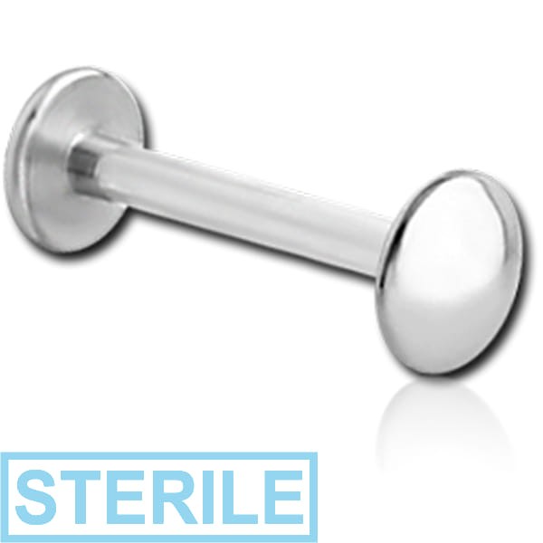 STERILE SURGICAL STEEL THREADLESS DISC LABRET