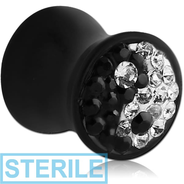 STERILE CRYSTALINE JEWELLED FLARED PLUG-YING YANG