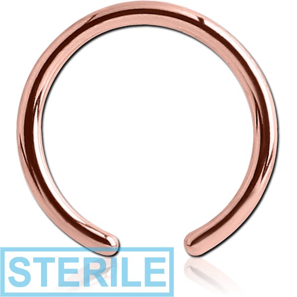 STERILE ROSE GOLD PVD COATED SURGICAL STEEL BALL CLOSURE RING PIN