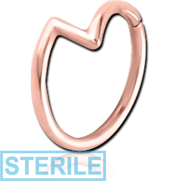 STERILE ROSE GOLD PVD COATED SURGICAL STEEL SEAMLESS RING