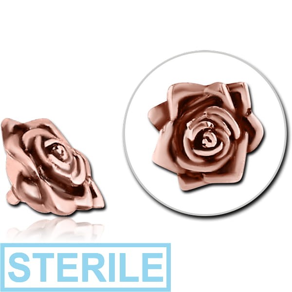 STERILE ROSE GOLD PVD COATED SURGICAL STEEL ATTACHMENT FOR 1.6MM INTERNALLY THREADED PINS