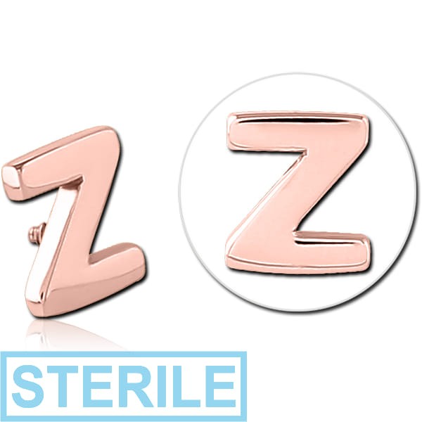 STERILE ROSE GOLD PVD COATED SURGICAL STEEL MICRO ATTACHMENT FOR 1.2MM INTERNALLY THREADED PINS - Z