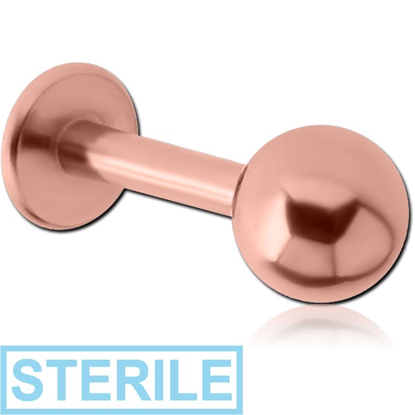 STERILE ROSE GOLD PVD COATED SURGICAL STEEL LABRET