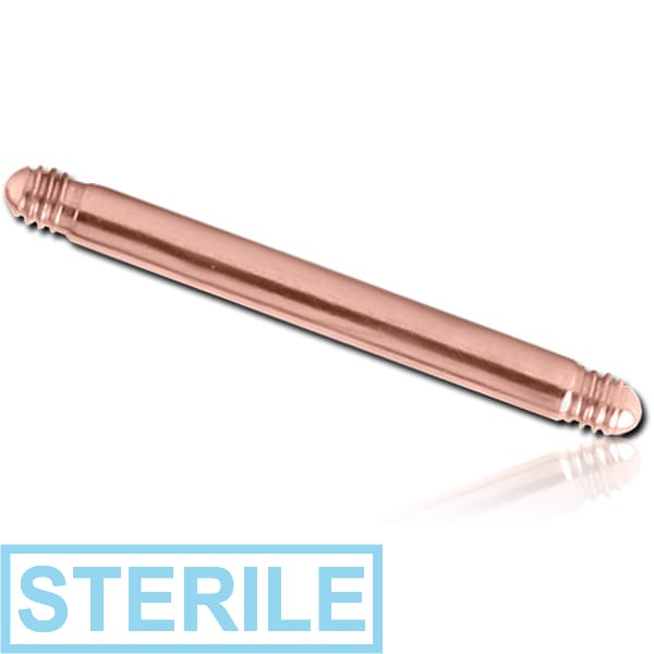 STERILE ROSE GOLD PVD COATED SURGICAL STEEL MICRO BARBELL PIN