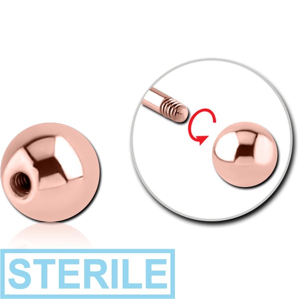 STERILE ROSE GOLD PVD COATED SURGICAL STEEL MICRO BALL