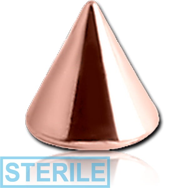 STERILE ROSE GOLD PVD COATED SURGICAL STEEL MICRO CONE