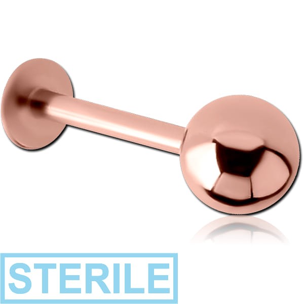 STERILE ROSE GOLD PVD COATED SURGICAL STEEL MICRO LABRET