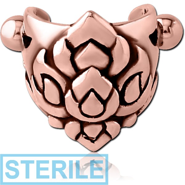 STERILE ROSE GOLD PVD COATED SURGICAL STEEL CARTILAGE SHIELD