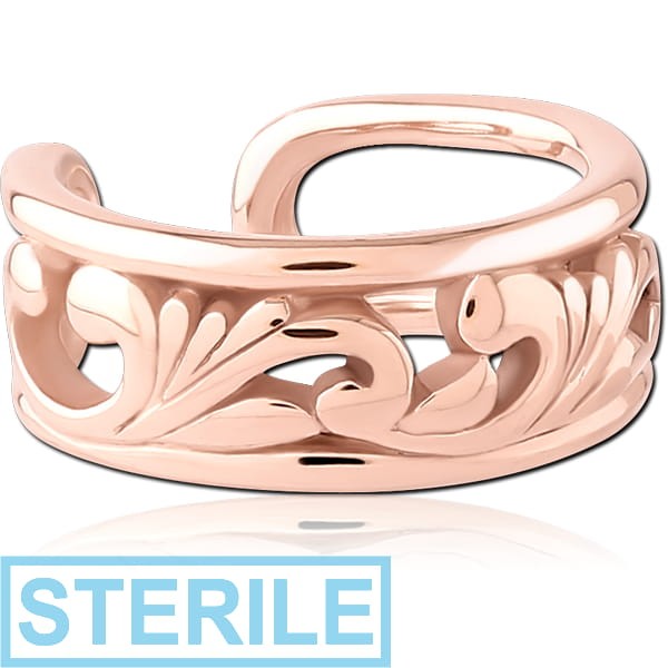 STERILE ROSE GOLD PVD COATED SURGICAL STEEL EAR CUFF