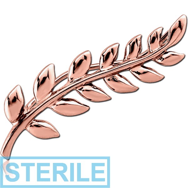 STERILE ROSE GOLD PVD COATED SURGICAL STEEL EAR VINE - LEFT