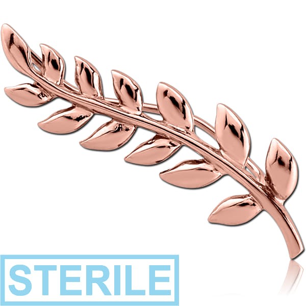 STERILE ROSE GOLD PVD COATED SURGICAL STEEL EAR VINE - RIGHT