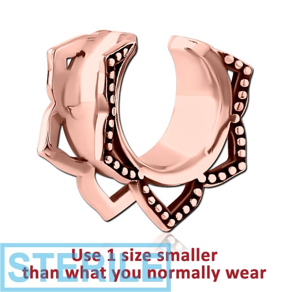 STERILE ROSE GOLD PVD COATED SURGICAL STEEL HALF TUNNEL