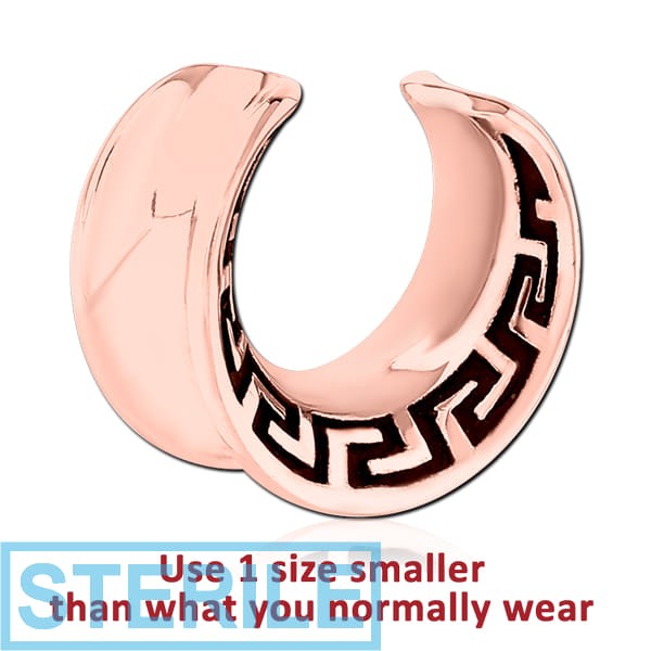 STERILE ROSE GOLD PVD COATED SURGICAL STEEL HALF TUNNEL