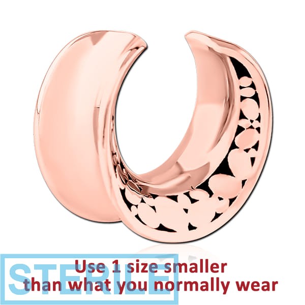 STERILE ROSE GOLD PVD COATED SURGICAL STEEL HALF TUNNEL