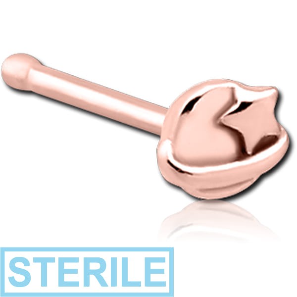 STERILE ROSE GOLD PVD COATED SURGICAL STEEL NOSE BONE