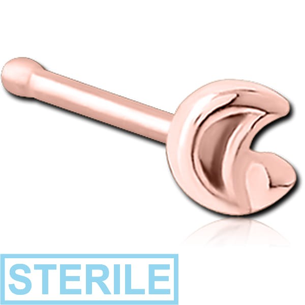 STERILE ROSE GOLD PVD COATED SURGICAL STEEL NOSE BONE