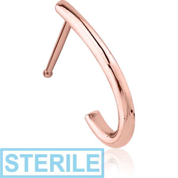STERILE ROSE GOLD PVD COATED SURGICAL STEEL WRAP AROUND NOSE BONE