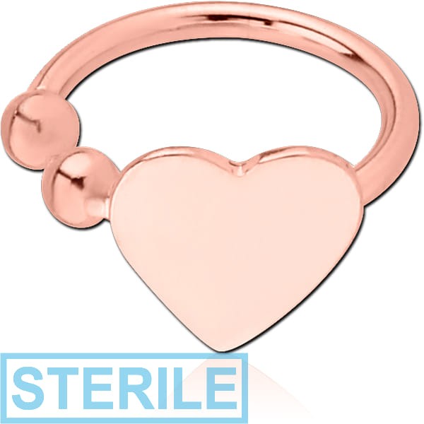STERILE ROSE GOLD PVD COATED SURGICAL STEEL FAKE NOSE RING