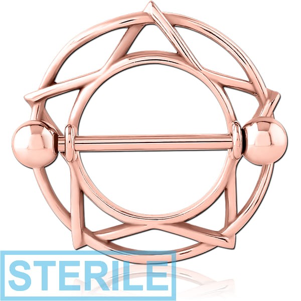 STERILE ROSE GOLD PVD COATED SURGICAL STEEL NIPPLE SHIELD