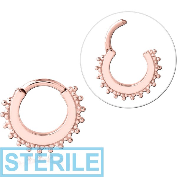STERILE ROSE GOLD PVD COATED SURGICAL STEEL MULTI PURPOSE CLICKER