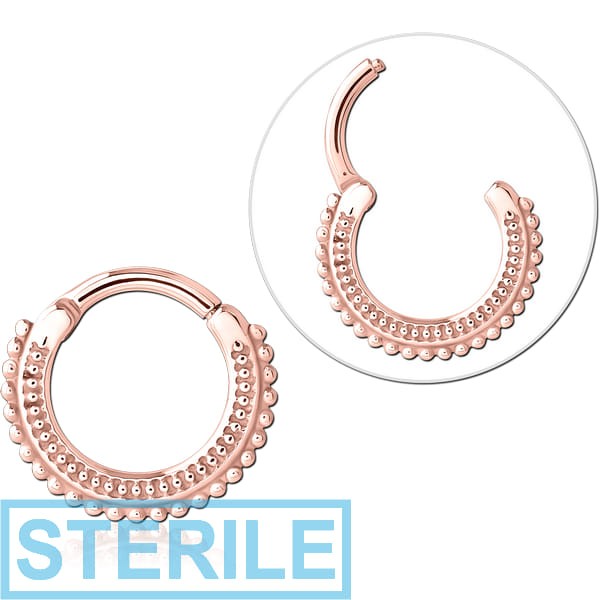 STERILE ROSE GOLD PVD COATED SURGICAL STEEL MULTI PURPOSE CLICKER