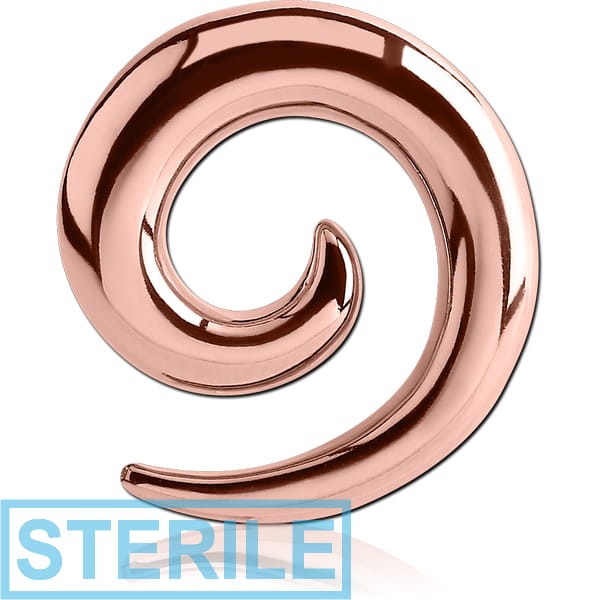 STERILE ROSE GOLD PVD COATED SURGICAL STEEL EAR SPIRAL