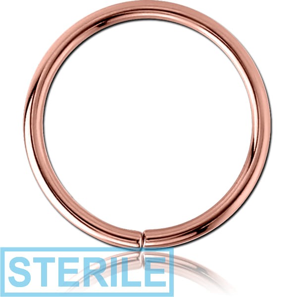 STERILE STERLING SILVER 925 GOLD PVD COATED SEAMLESS RING