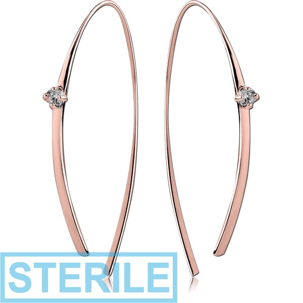 STERILE STERLING SILVER 925 JEWELLED EARRINGS PAIR