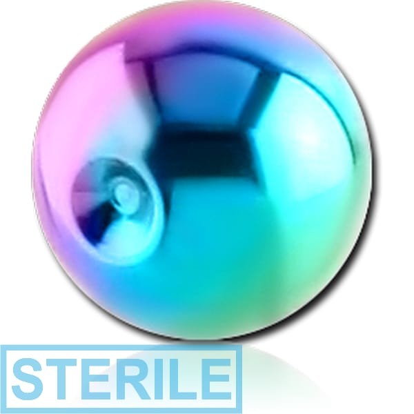 STERILE RAINBOW PVD COATED SURGICAL STEEL BALL FOR BALL CLOSURE RING